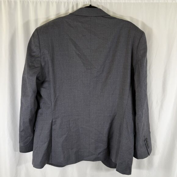 Jos A Bank 1905 100% Wool Blazer Men's 44 Grey Blue 2 Button Front Tailored Fit - Picture 8 of 10